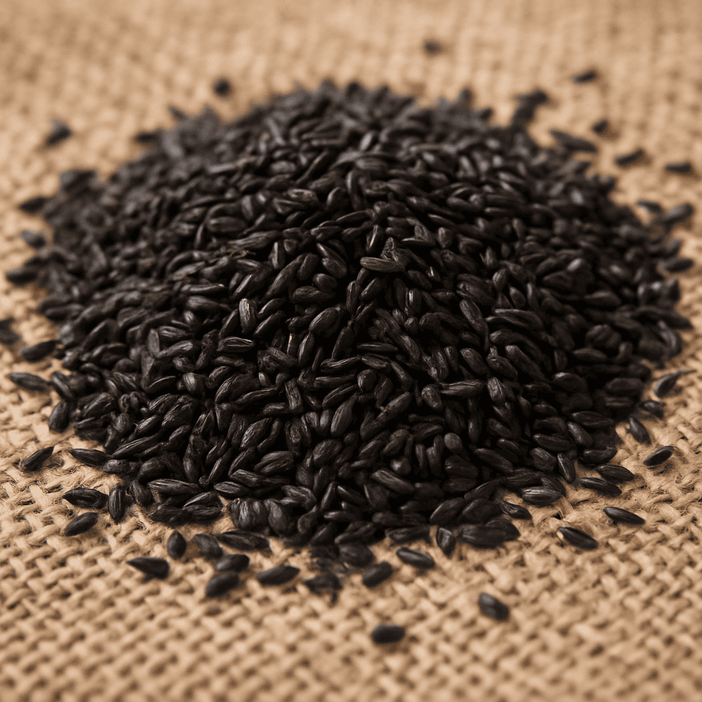 Black niger seeds rich in omega-6 for birds