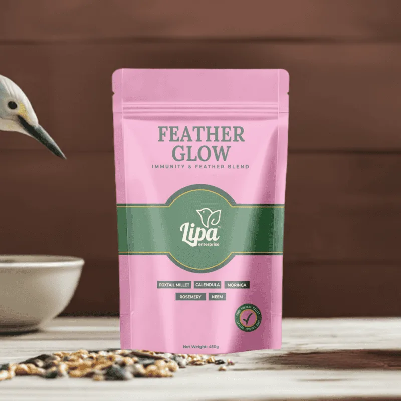 Molting in Birds 2 Feather Glow Bird Food LIPA Herbal Feed 450g edited 4