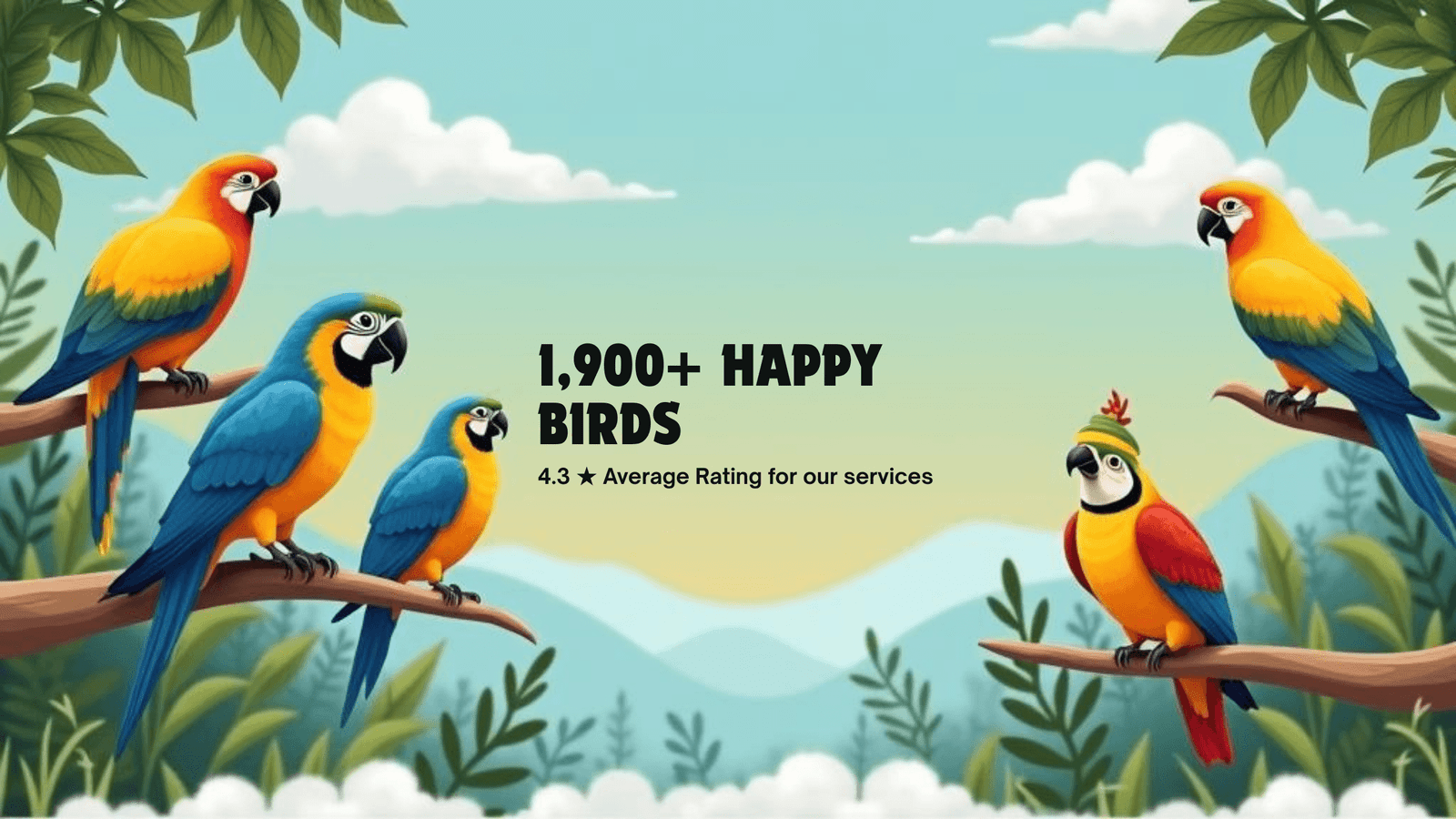 1,900+ Happy Birds 4.9 ★ Average Rating
