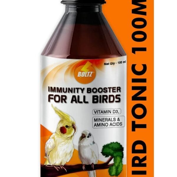 BOLTZ Avian Immunity Booster - Essential Vitamins & Amino Acids for Parrots, Budgies & Finches (100ml)