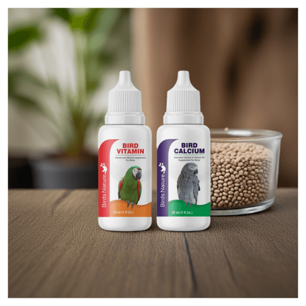 Essential Bird Supplement Combo - Immunity Vitamins & Bone Calcium (30ml Each)